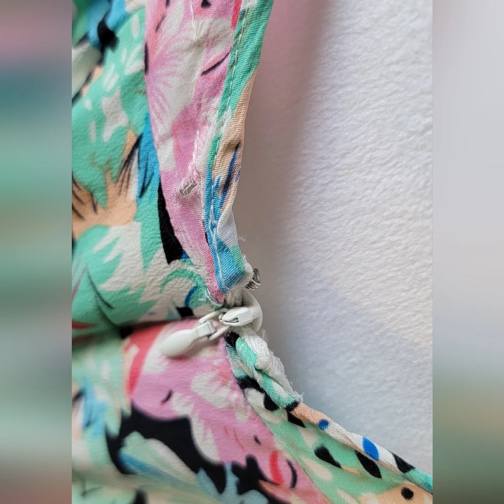 Yumi Kim X Revolove Pastel Paridise Maxi Dress Womens S Pink & Mint 100% Silk - Picture 10 of 14